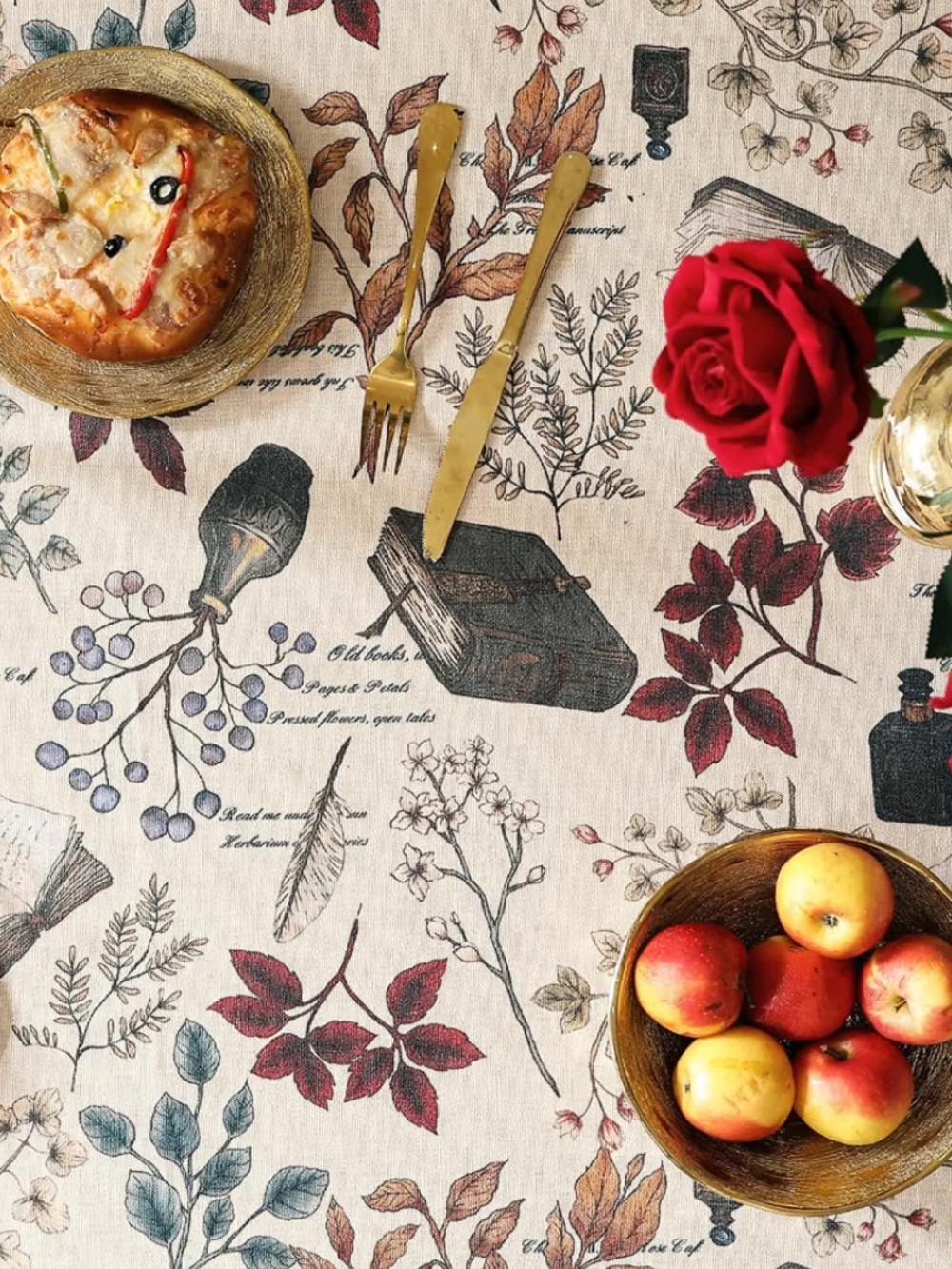 Designer French Linen Rectangular Tablecloth - Picture 5 of 10